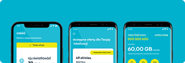 Telefon z aplikacją nju